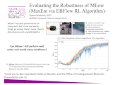 Poster preview for research evaluating the robustness of MEow reinforcement learning